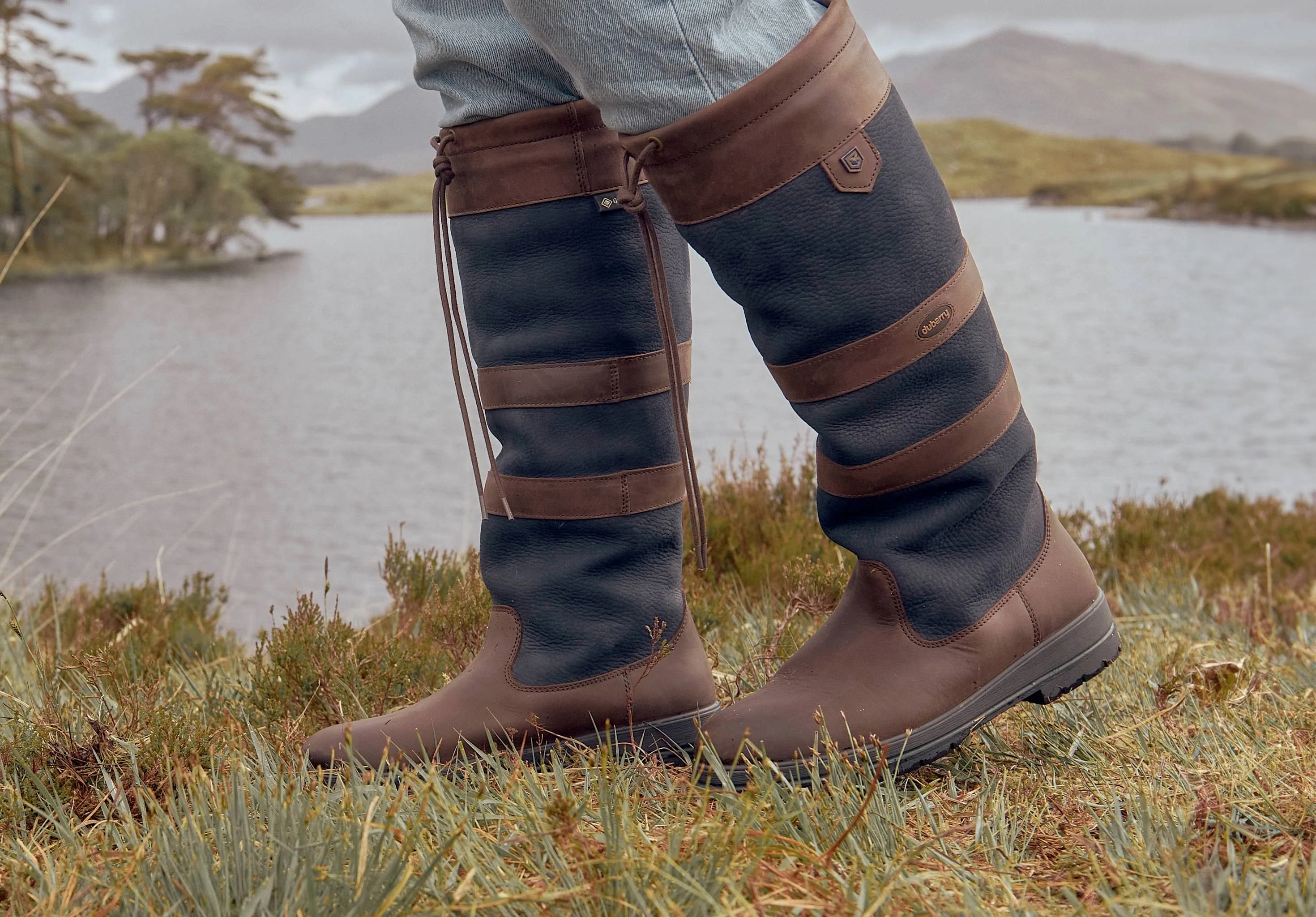 Galway Damen Outdoor-Stiefel ExtraFit - Navy/Brown Schweins Stiefel