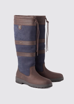 Galway Damen Outdoor-Stiefel ExtraFit - Navy/Brown Bullboxer Plateau Stiefel