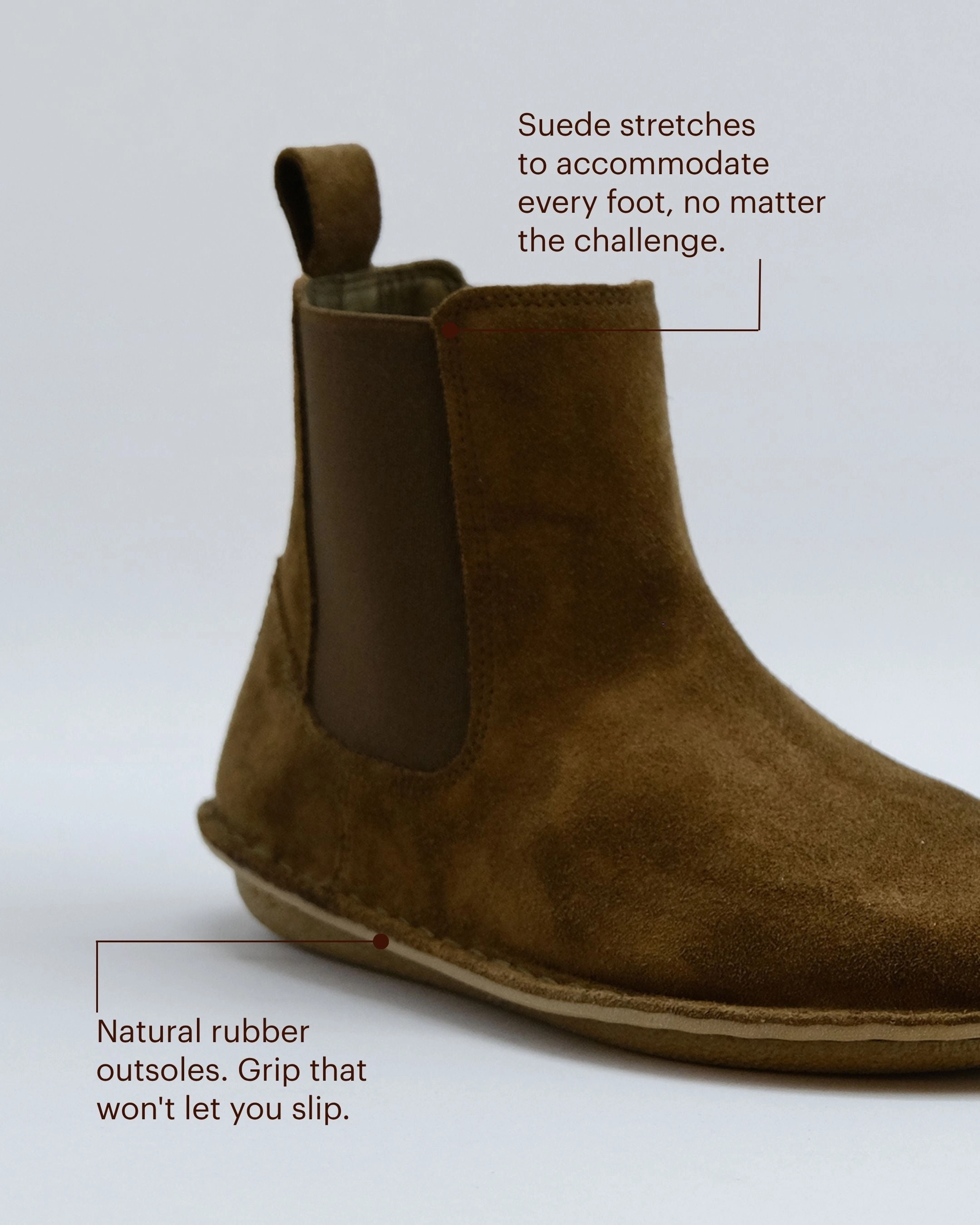 HELSINKI Bio Suede Bosco Khaki Chelsea Boots Stiefeletten Best Fitting