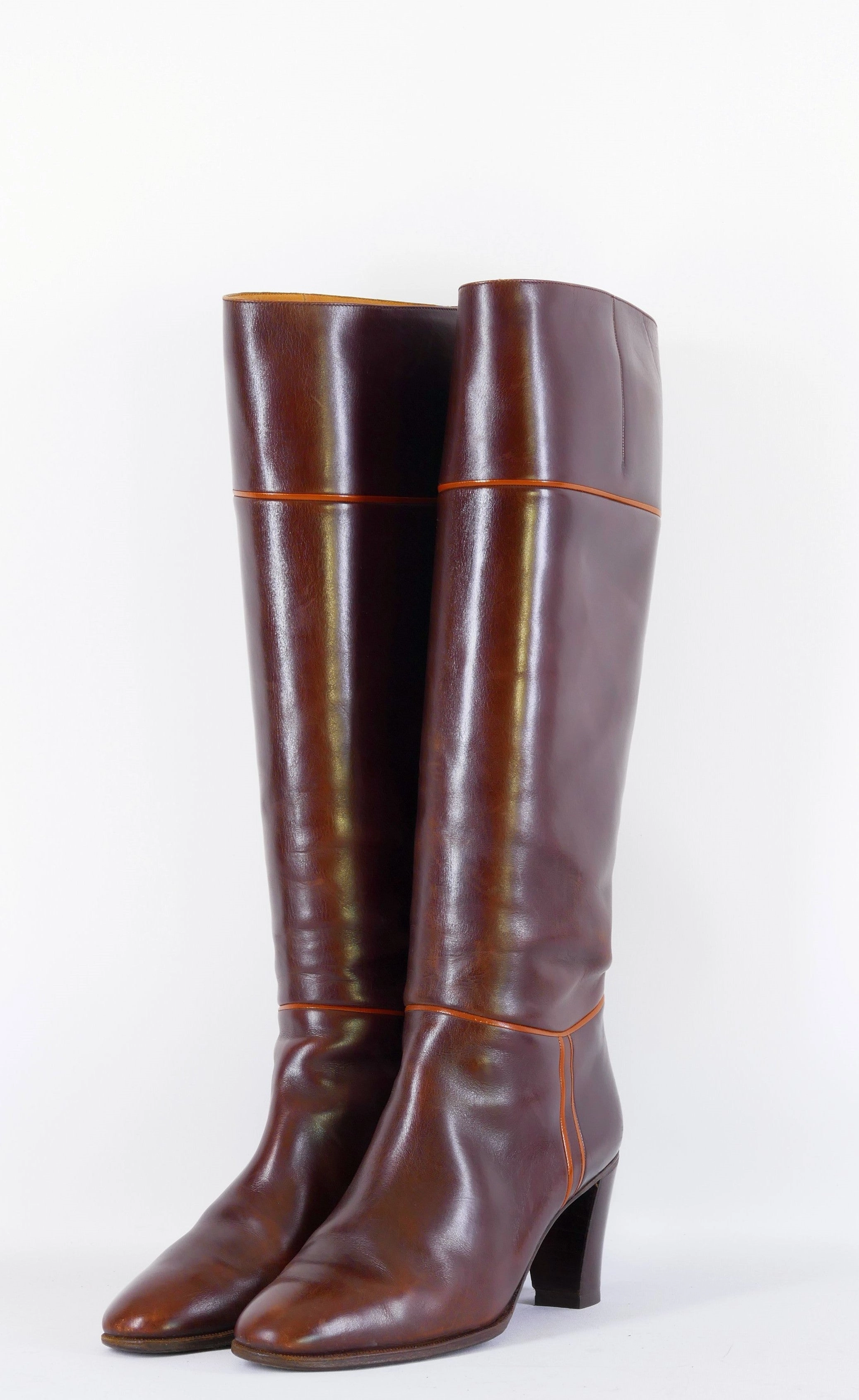 Vintage-Stiefel Leder kastanie Bundeswehr Stiefel 270