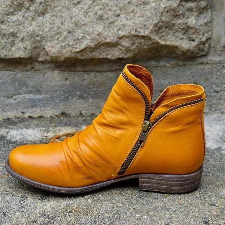 Vintage Stiefel mit Reiverschluss fr Herbst