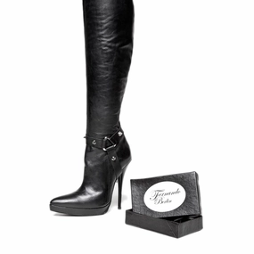 Stiefel Veganes Leder Stiefelbnder mit Nieten im Sporen-Stil (P7)