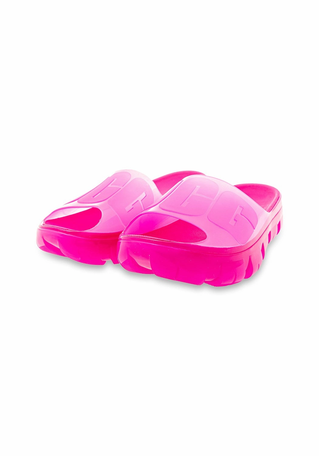 W Jella Clear Slide dragon fruit Leder Sandalen Weiten