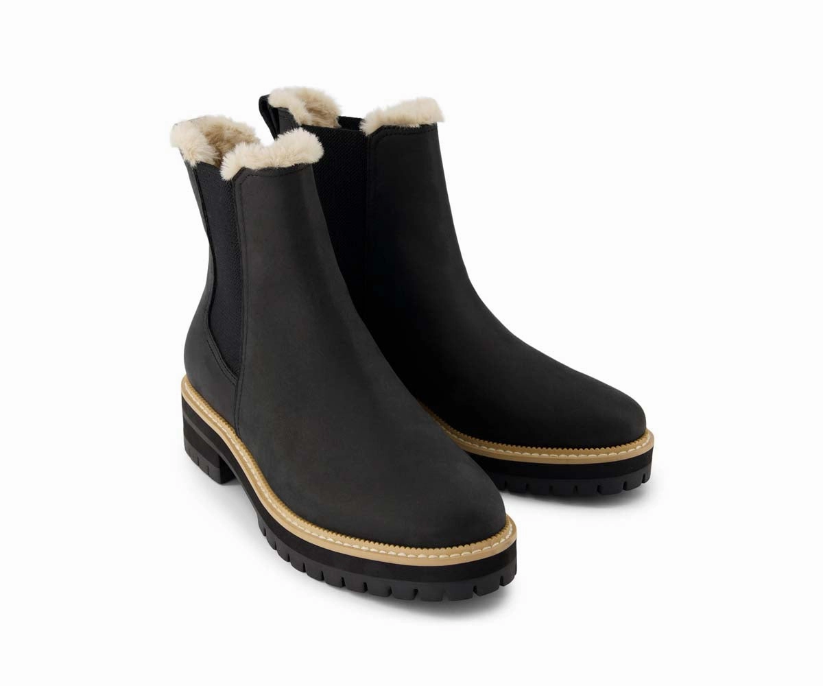 Stormbuck Chelsea Boots W's Bennet Water Res. Nubuck Ltr/Faux Fur - Black