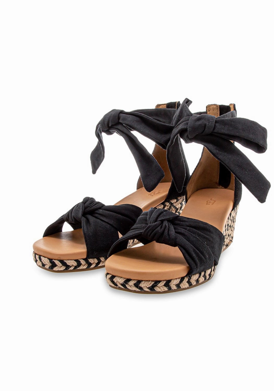 Sandalen über Kreuz W Yarrow black canvas