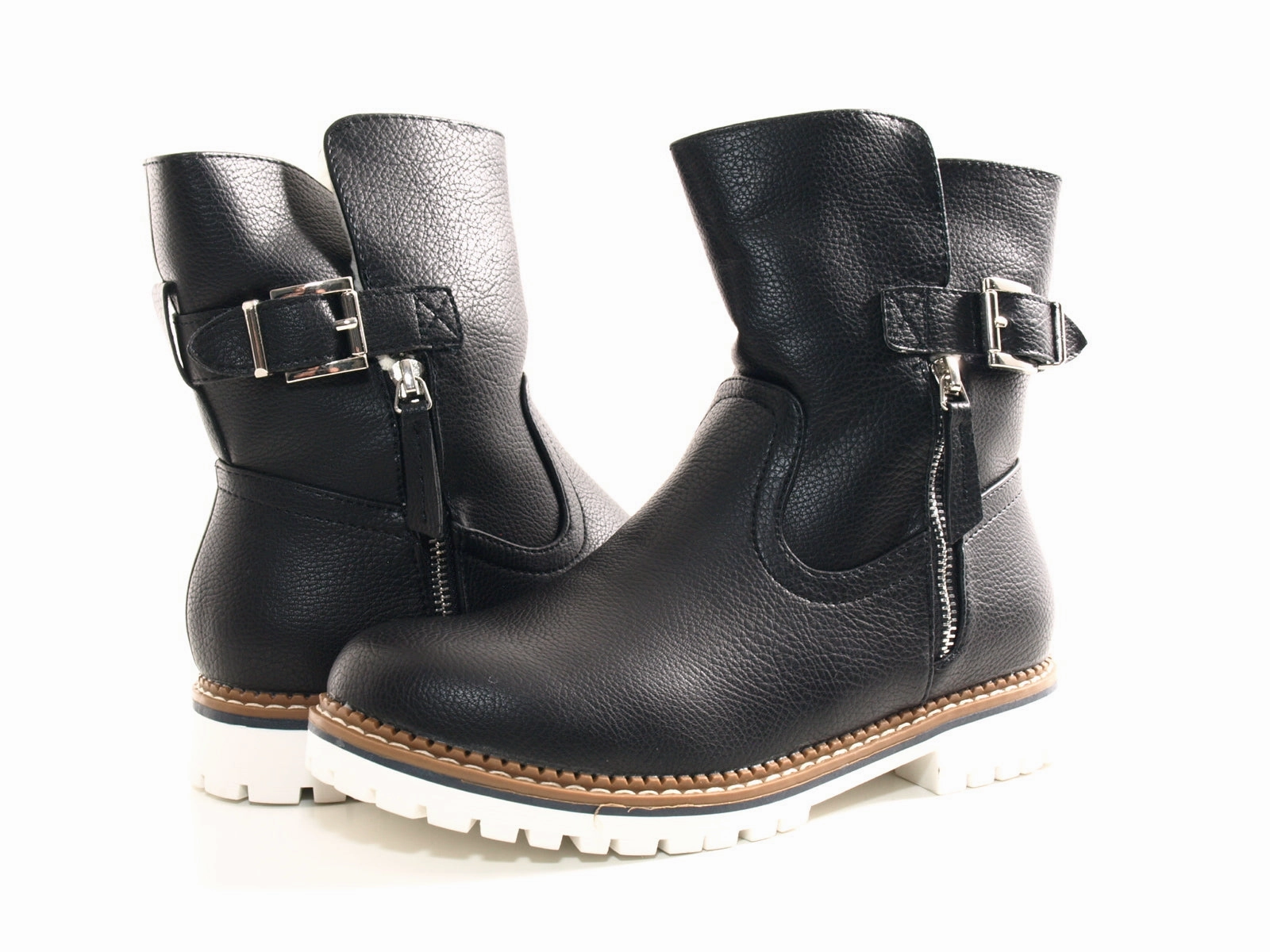 Damen Stiefeletten Boots Outdoor Winterboots warm gefttert Black # 546 Ankle Boots Trample