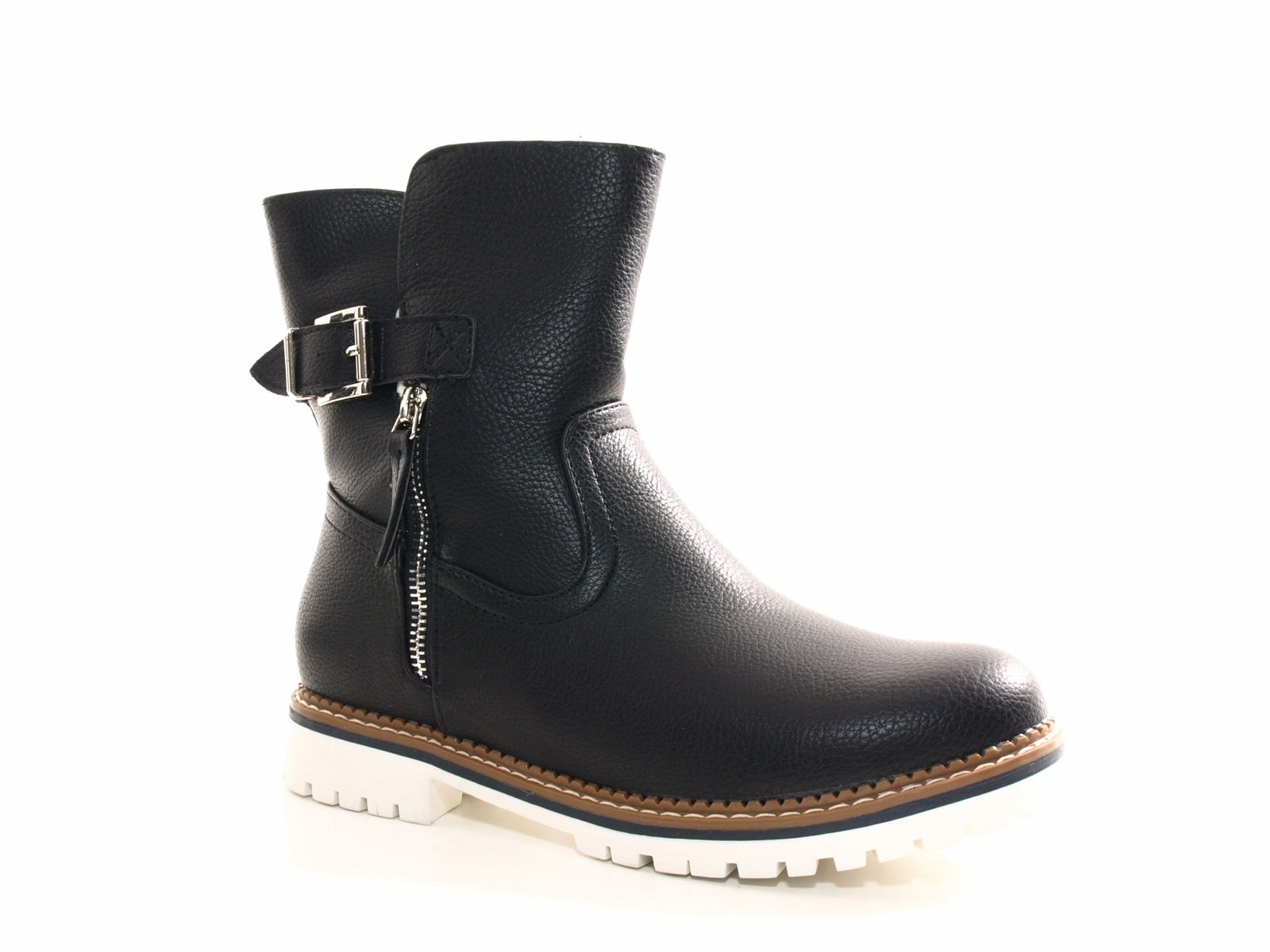 Damen Stiefeletten Boots Outdoor Winterboots warm gefttert Black # 546 Ibiza Ankle Boots