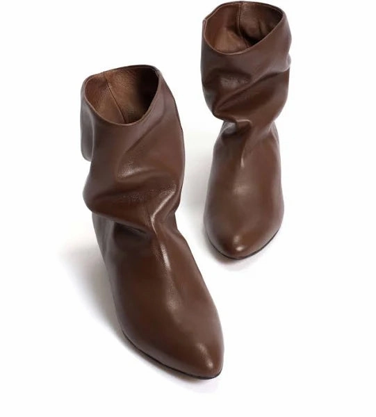 Anonymous Copenhagen- Vully Soft Calf Chocolate 20 Ankle Boots With Rubber Heel