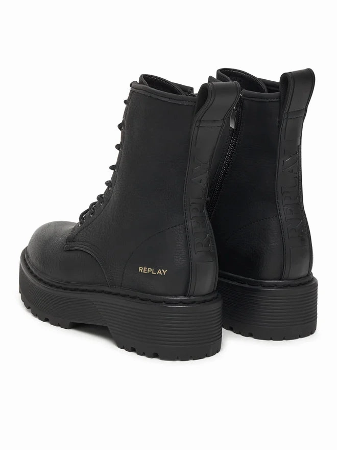 Replay | Schnrstiefeletten Luisa | 003 schwarz Overknee Stiefel Schaft