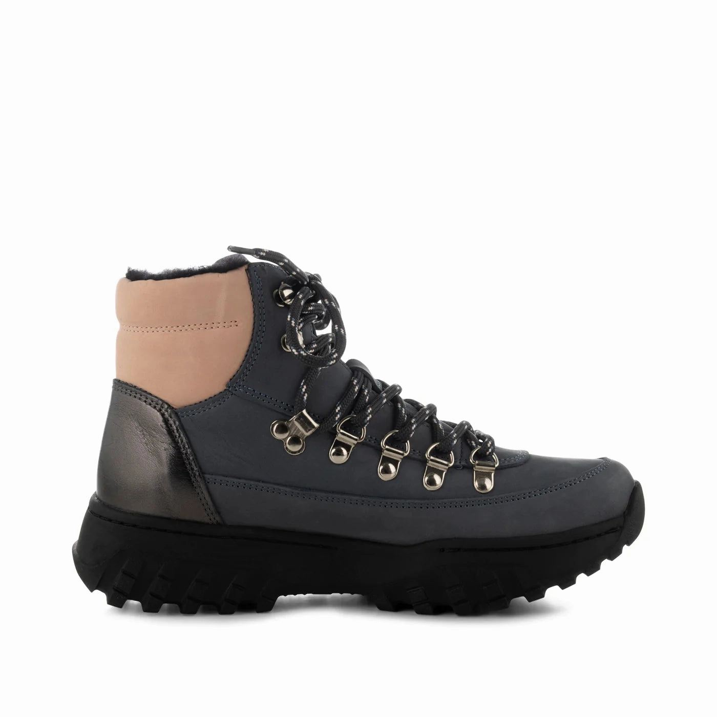 Woden Schnrschuhe Iris Track Nubuck Mix Sneaker Low Alumina Wonder Beig