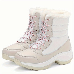 Norma Winterstiefel Winterschuhe Damen Stiefel | Mit Schnrung und Runder Kappe