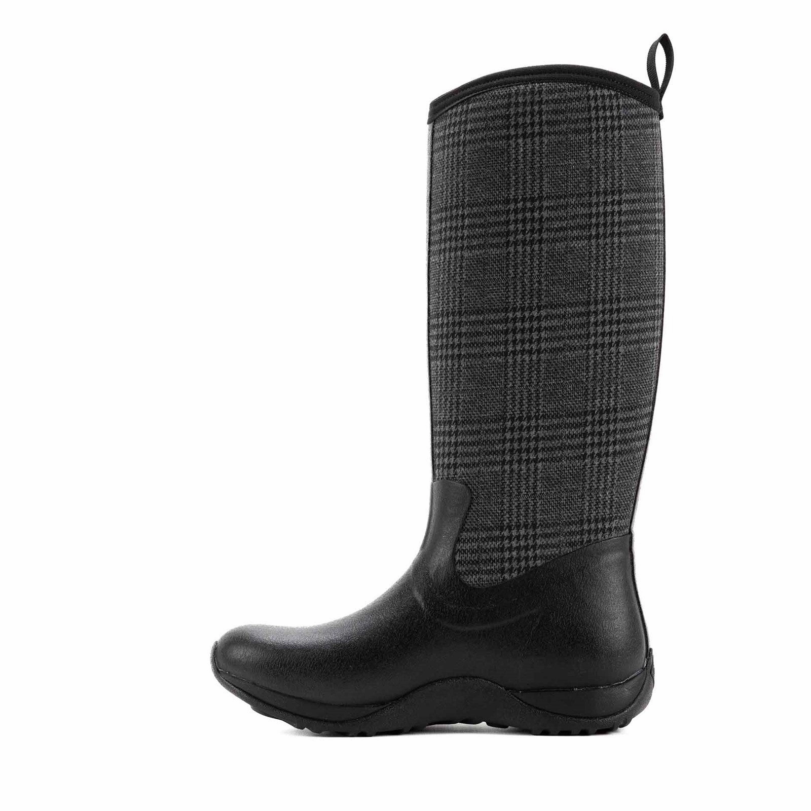 Damen Arctic Adventure Stiefel | Black/Plaid Mokassins Winterstiefel