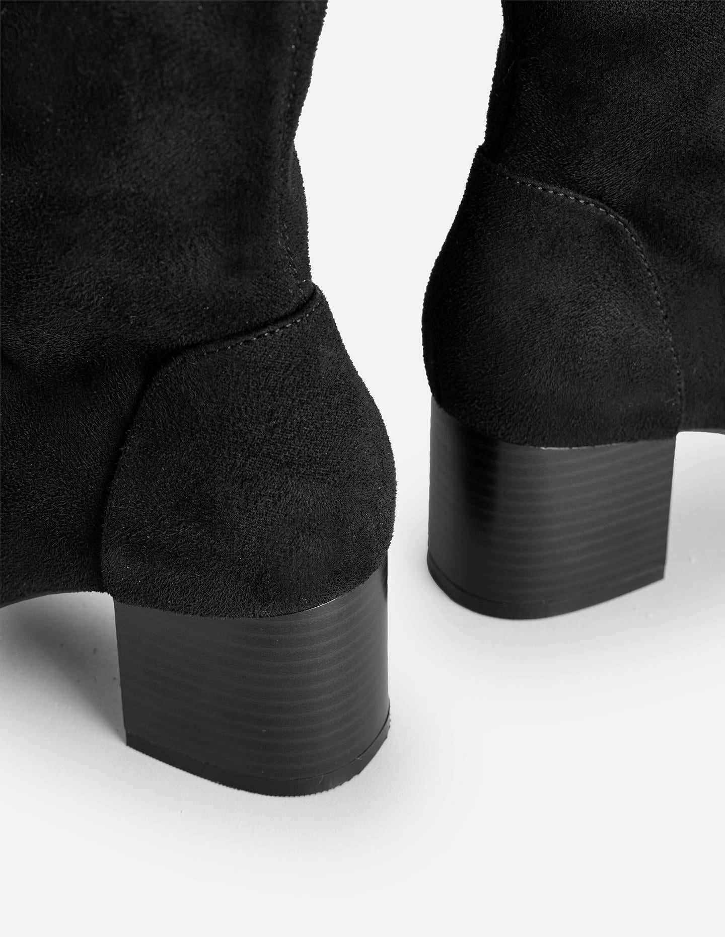 Kniehohe Stretchstiefel mit Absatz-Schwarz Stiefel Rp1 Insektenstop 2 5 Ltr