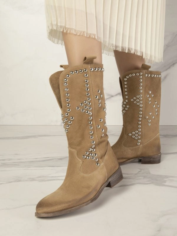 SUEDE STUD BOOTS Nebuloni Stiefel