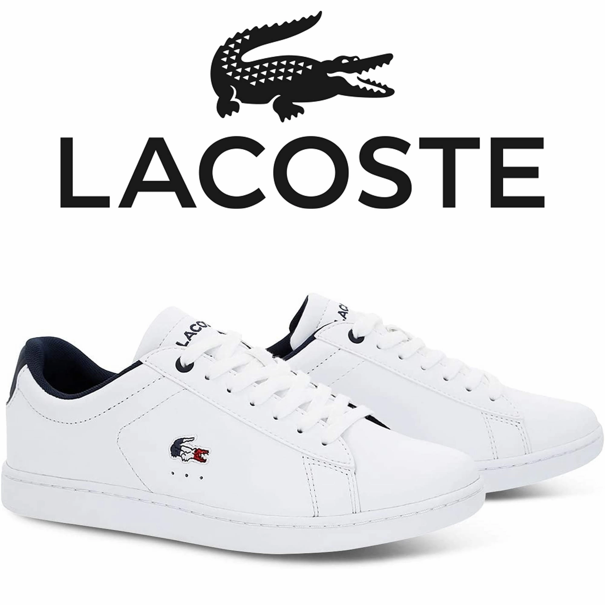 Sneaker Grösse 22 Lacoste Sneaker CARNABY EVO Wei  Leder Turnschuhe