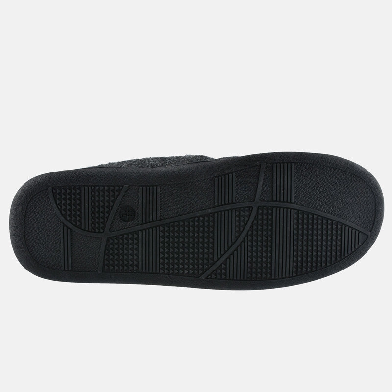 Casual Nylon Winter Stiefel TIESTRA Warme Herren-Hausschuhe mit Klettverschluss fr den Innenbereich, grauer Filz, rutschfest, breite Passform