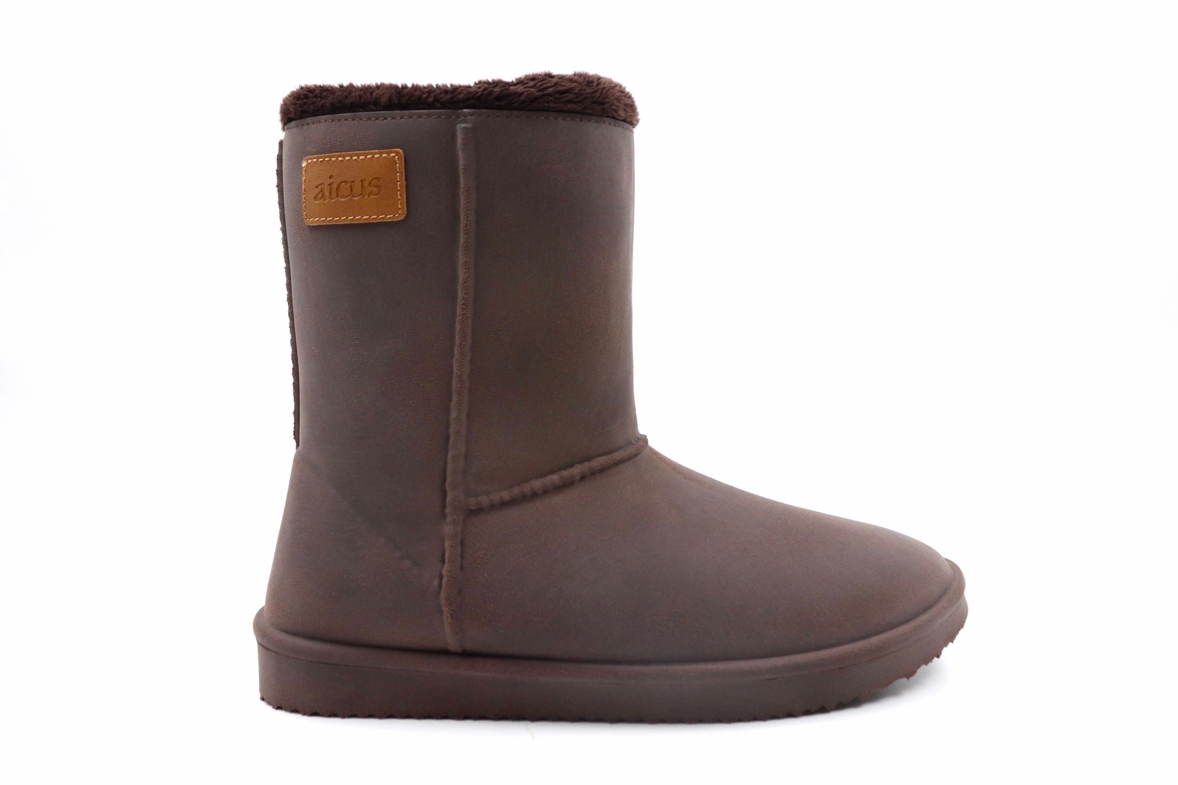 All in One Gummistiefel - Braun Herren Winterstiefel Größe 47