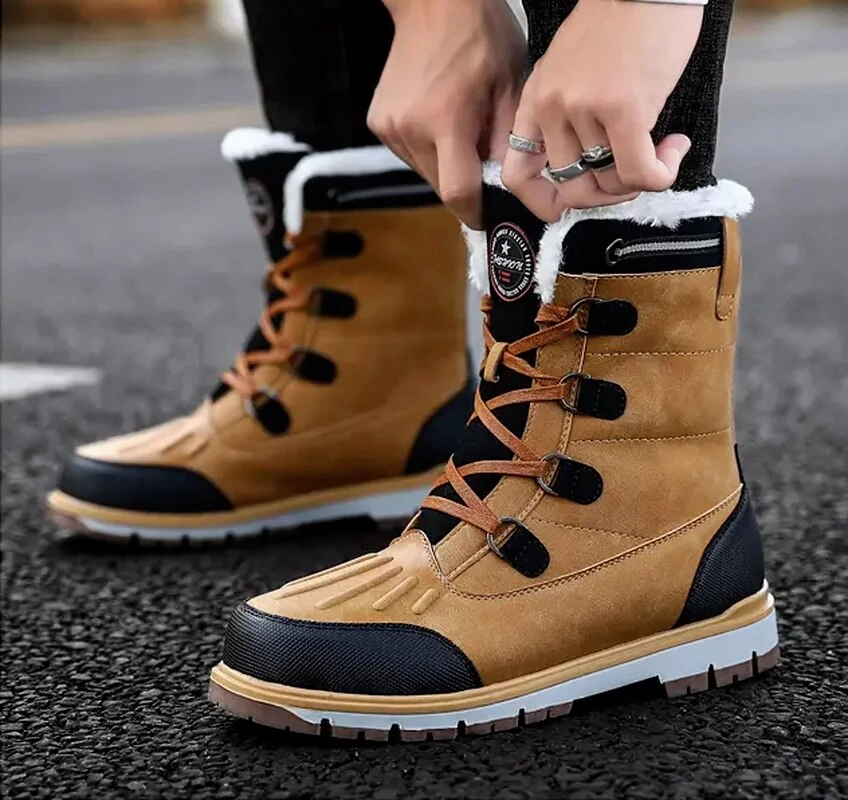 Winterschuhe Herren | Mittelhohe Schnrstiefel Winterstiefel Jäger