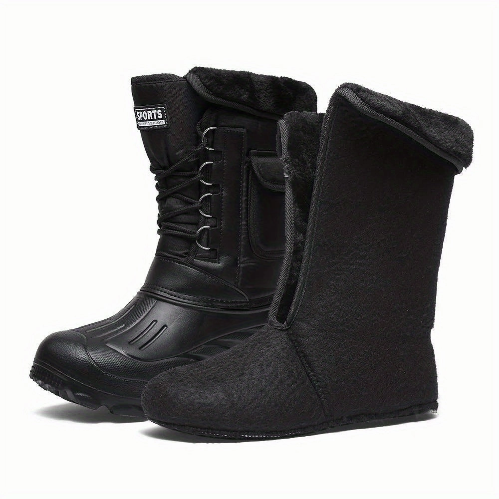 Winterstiefel Ohne Schnürung Winterschuhe Herren | Outdoor Hoher Stiefel Mit Schnrung
