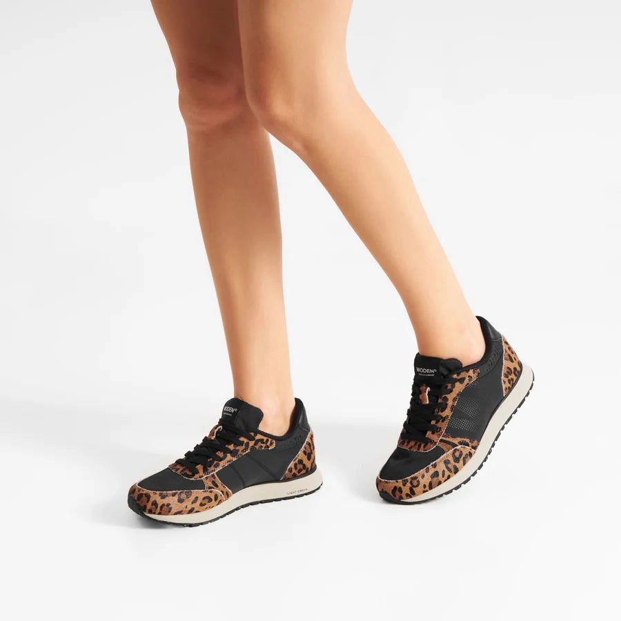Woden Ronja Leopard Black Winterized Sneaker
