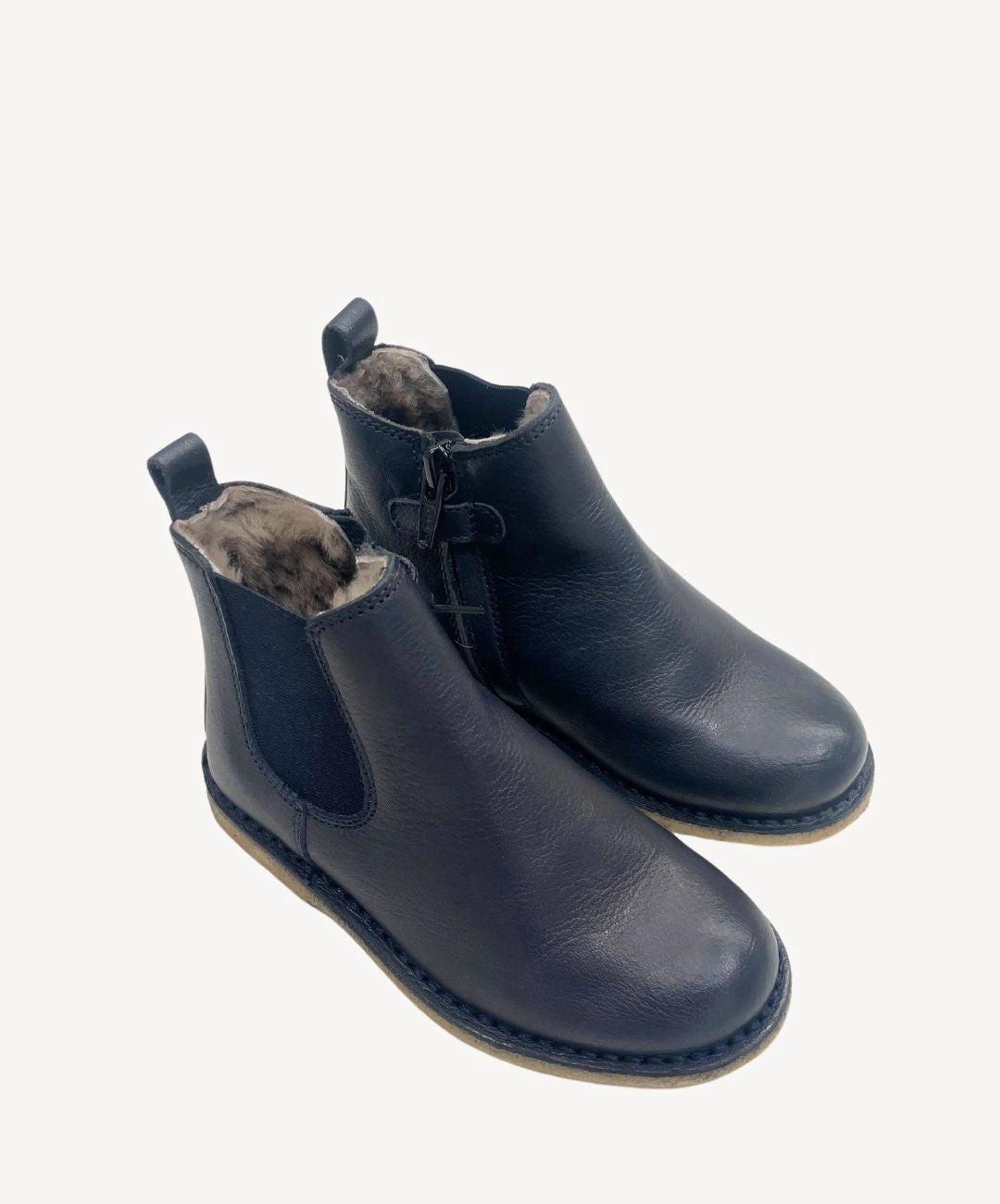 Marie Morenz 1403 Jodpur Reissverschluss Kreppsohle Marine Lammfell Schnittmuster Stiefel