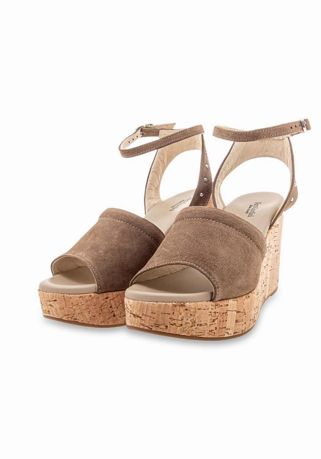 E307663D Velour PU Musa Ricope castoro Catwalk Schuhe Sandalen