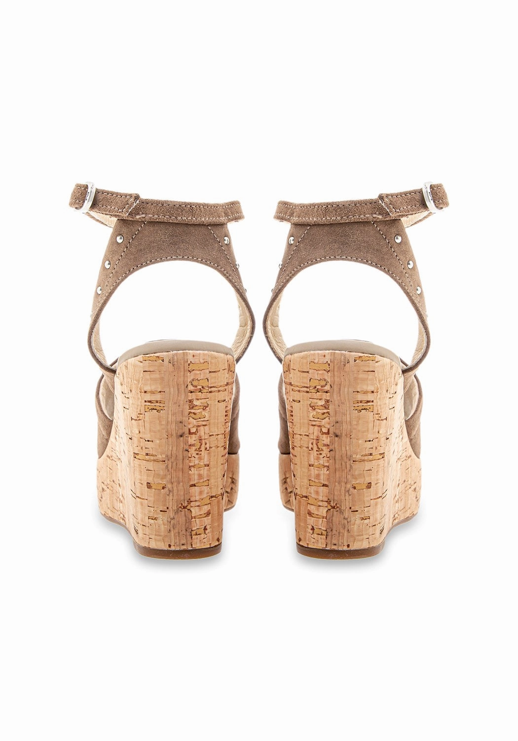 E307663D Velour PU Musa Ricope castoro Sandalen Trichterabsatz