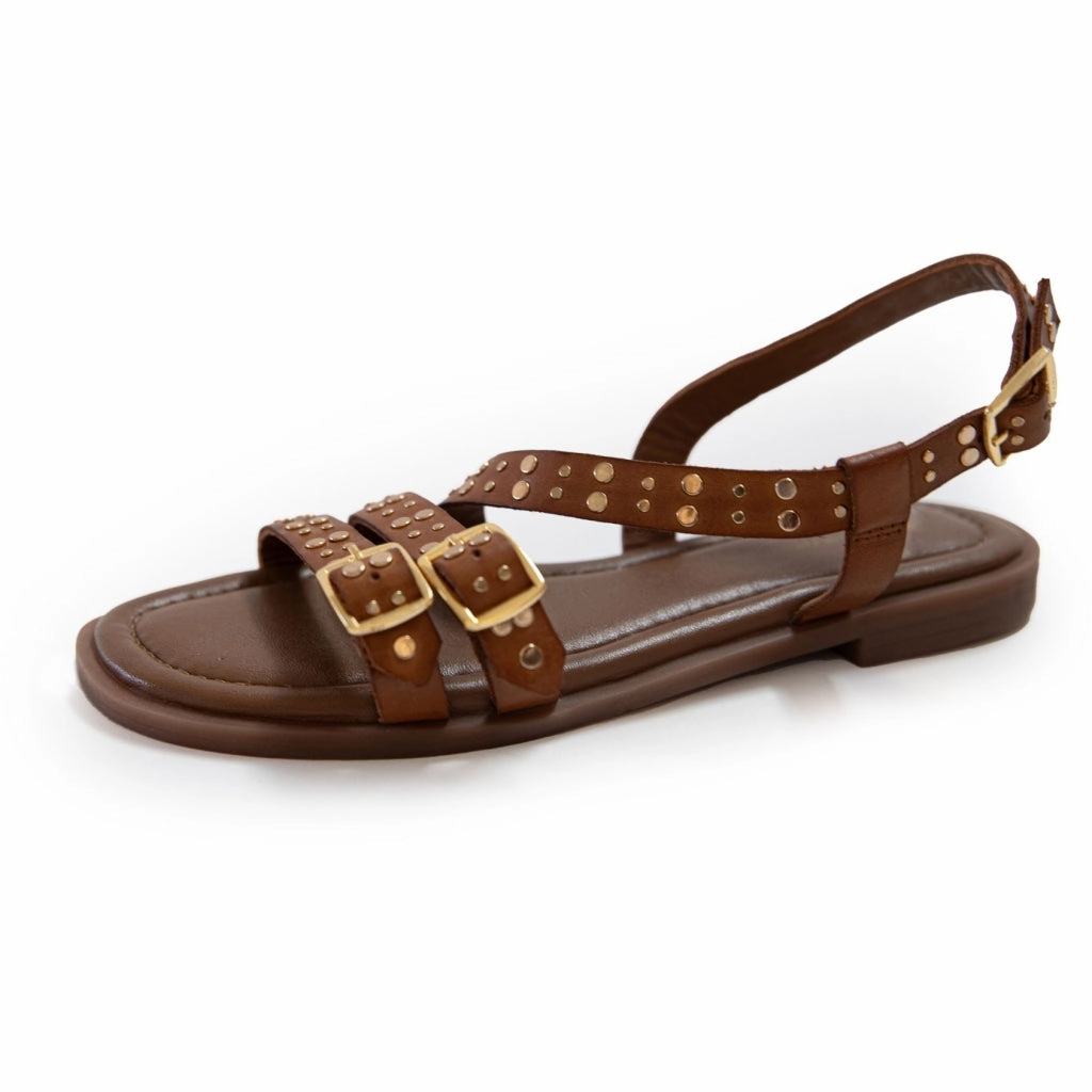 Feste Sandalen ZOE - COGNAC