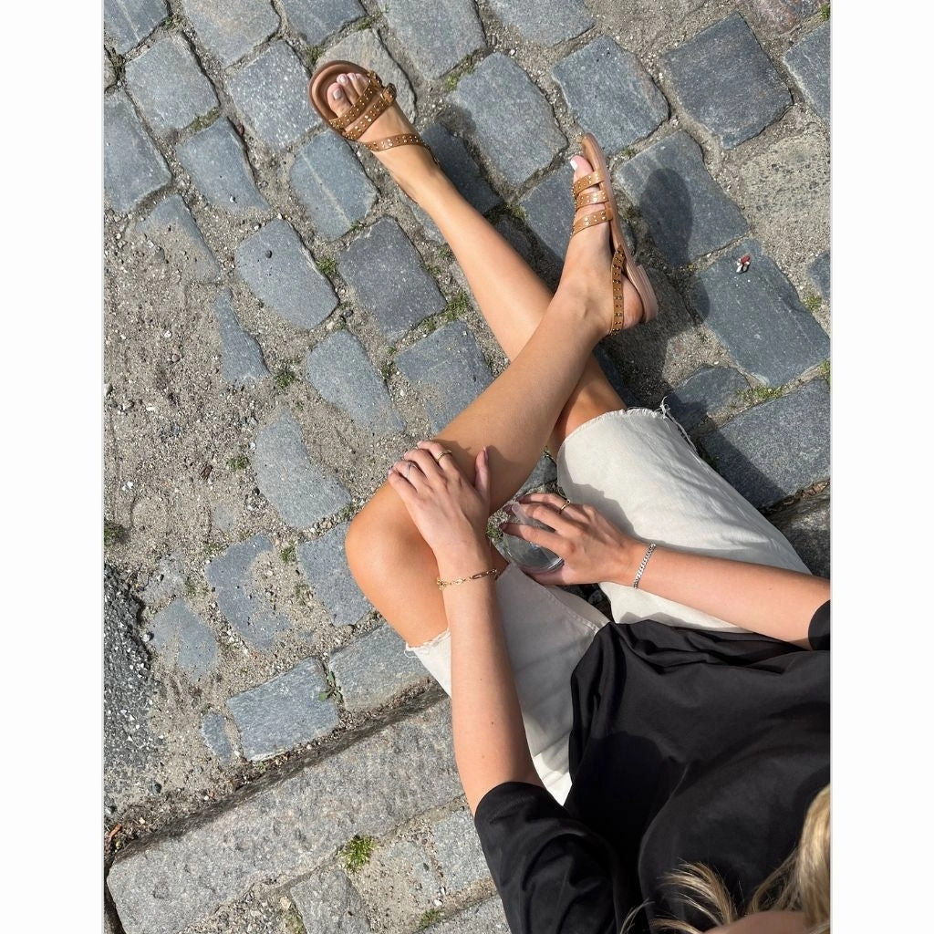 Sandalen Pieces ZOE - COGNAC